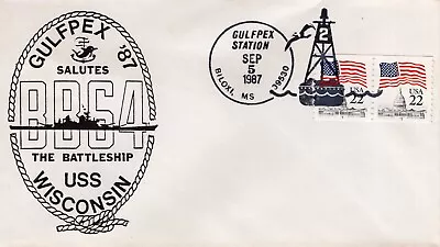 Bb64 Uss Wisconsin - Biloxi Ms  1987  Fdc17662 • $4.99