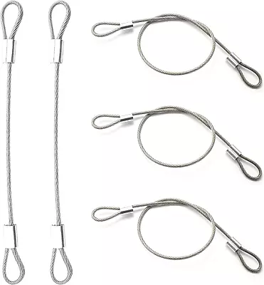 Vinyl Coated Stainless Steel Cable With Loops - 5 Packs • $19.77