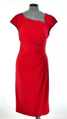 £39.99 • Buy L.K. Bennett Dress Davina Ruched Front Detail Asymmetric Neckline Wiggle UK 12