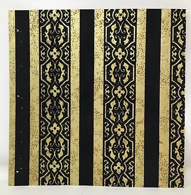 Vintage Wallpaper Sample Birge Show-Off Stripes Flocked Tripoli 75422 • $7.20