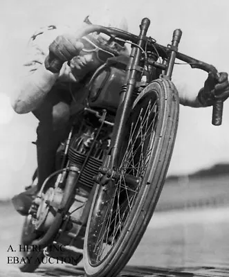 Harley-Davidson 1921 8-valve V-twin Board Track Racer In Action Motorcycle Photo • $9.75