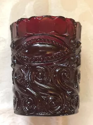 Vintage Ruby Red Eye Winker S Repeat Scroll Toothpick Holder • $10