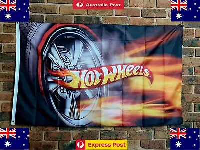 Hot Wheels Flag Cars Trucks Vintage Models New 150x90cm Collectable AUSTRALIA 🚗 • $24.95