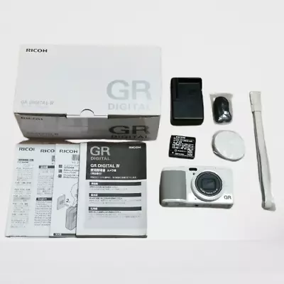 RICOH GR DIGITAL IV White Compact Digital Camera+ Battery Tested W/Box • $894.36