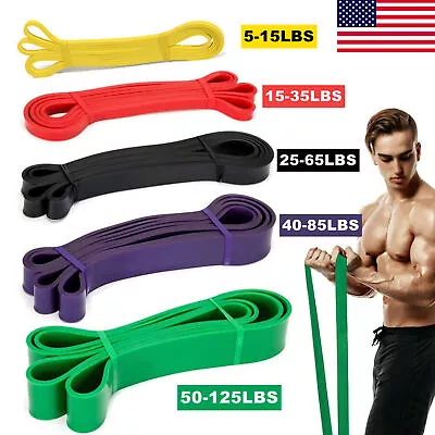 Heavy Duty Resistance Bands Set 5 Loop For Gym Exercise Pull Up Fitness Workout • $29.99