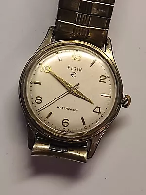 Vintage Elgin Automatic 10K RGP Swiss Made Watch Running  • $24.27