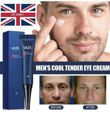 Men's Eye Collagen Peptide Cream Fine Lines Wrinkles Dark Circles Anti Ageing • £2.50