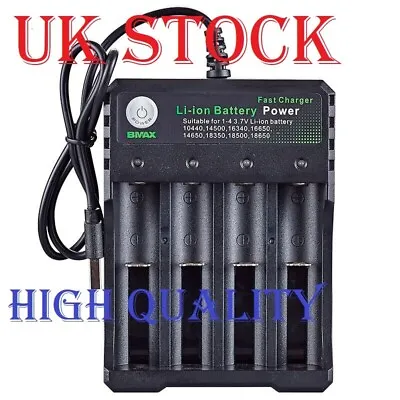 New 4 Slots Intelligent Smart Battery Charger For 18650 Li-ion 3.7V Battery UK • £7.40