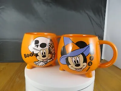 New Set Of 2 His+Hers Cauldron Shaped Disney Halloween Mugs Mickey+Minnie Mouse • £10