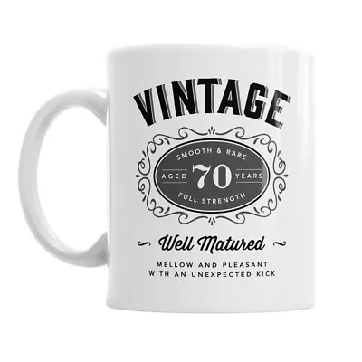 70th Birthday Gift Present Idea For Men Women Ladies Dad Mum Happy Mug • £8.95