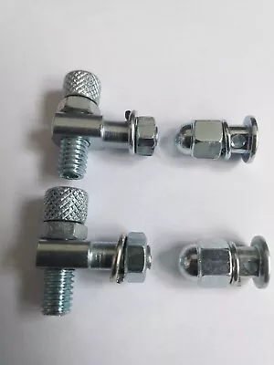 2 X RALEIGH CHOPPER (5mm) KNURLED BRAKE ADJUSTERS & PINCH BOLTS GRIFTER. NEW • £8.49