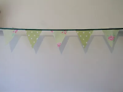 Outdoor Bunting Floral Green Waterproof Oilcloth Children Party Bbq • £9