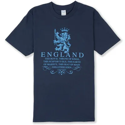 £17 • Buy ENGLAND T-SHIRT  THRONE OF KINGS  St George's Day, Sizes Up To 4XL, Shakespeare