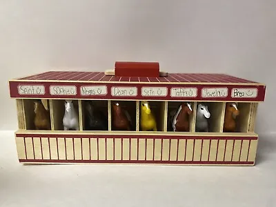 Melissa & Doug Take1Along Show Horse Stable Play Set - 3744 COMPLETE W Horses EX • $12.99