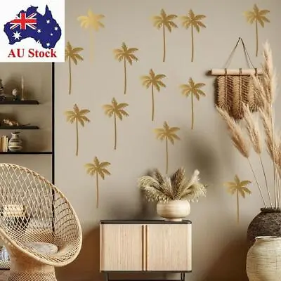 4 Pcs Gold Metallic Gold Coconut  Wall Stickers Peel And Stick  Bedroom • $16.57