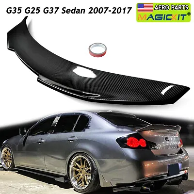 Duckbill Trunk Spoiler PSM Wing Carbon Look For Infiniti G35 G25 G37 Sedan 07-17 • $89.09