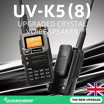 Quansheng UV-K5(8) VHF UHF Dual-Band Ham 5W Portable Two-way Radio Walkie Talki • £27.79