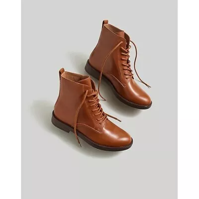 Madewell The Evelyn Lace-Up Ankle Boot In Dried Maple • $70