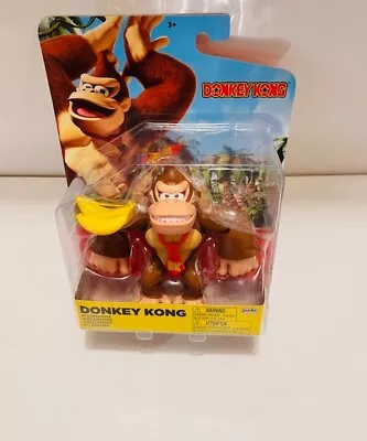 Jakks Pacific World Of Nintendo Donkey Kong With Bananas 4  Action Figure • $17.99