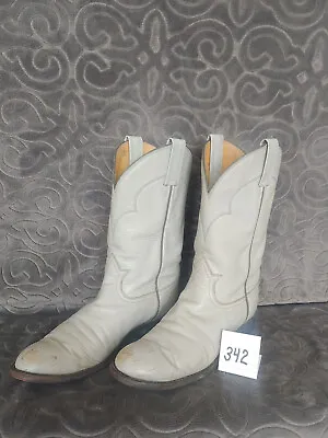 Tony Lama Cream Color Vintage Men’s Western Cowboy Boots~Size 7.5 B • $25