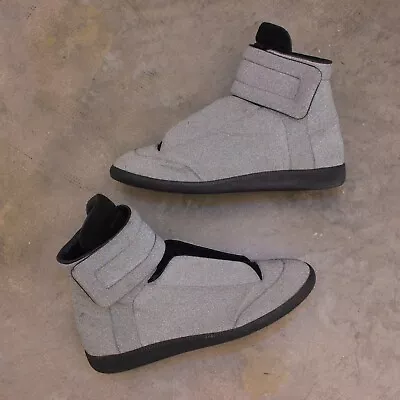 Maison Margiela Mens'  Future  High Top Glitter Silver Sneakers Size 46 • $299