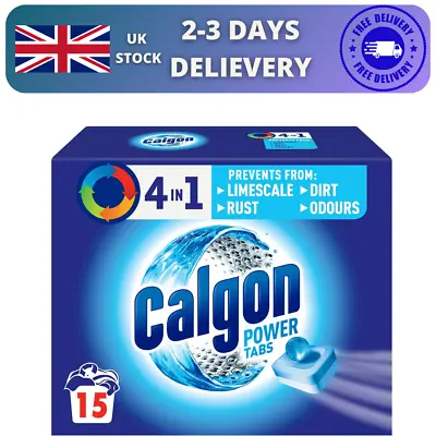 Calgon 4-in-1 Water Softener Tablets Washing Machine Cleaner & Limescale Remove • £6.59