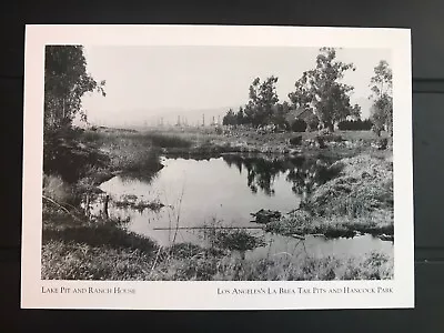 Postcard Unposted California La Brea Tar Pits- Lake Pit & Ranch House. -repro • $5