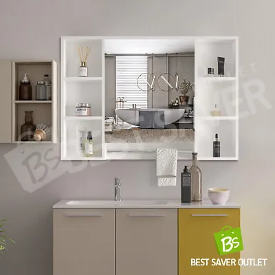 Bathroom Mirror Cabinet Medicine Shaver Shaving Wall Storage Cupboard Organiser • $119.79