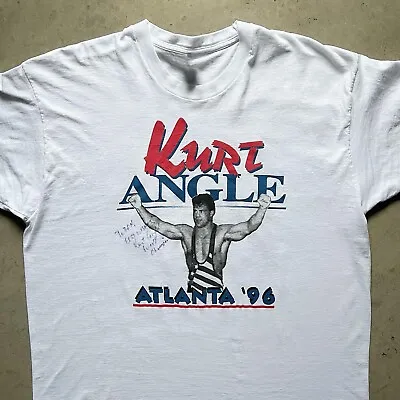 Kurt Angle World Champion Freestyle Wrestling Going For The Gold 1996 Tee Shirt • $34.26