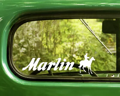 2 MARLIN GUNS FIREARMS DECALs Sticker For Car Window Bumper Bogo Truck Rv • $5.95