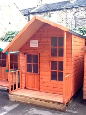 Children's Wooden Playhouse - 2 Storey Fantasia - Fully T&G Outdoor Wendy House  • £1051.24