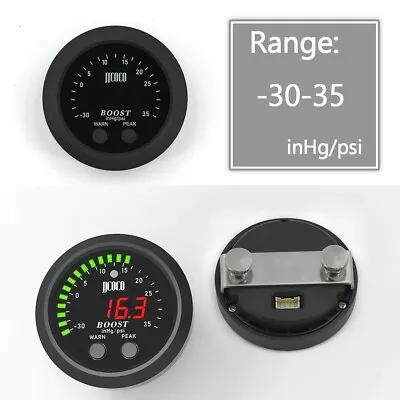 52mm Digital -30in/Hg-35psi Electronic Turbo Boost Gauge Ultra-Thin Vacuum Gauge • $30.99