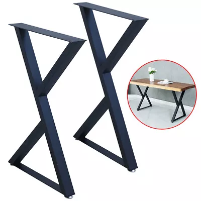 Industrial Table Legs Of 2 Coffee Desk Chair Legs Metal Furniture 28  Height NEW • $53.58