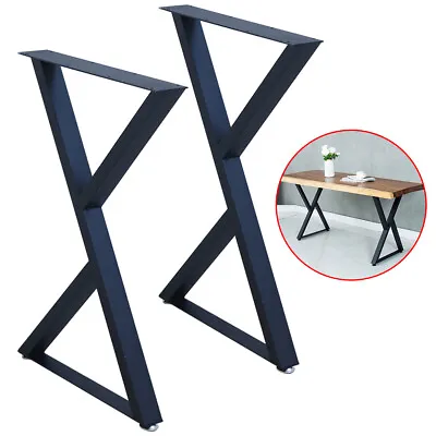 Industrial Table Legs Of 2 Coffee Desk Chair Legs Metal Furniture 28  Height • $53.58