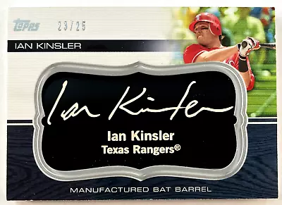 2010 Topps Ian Kinsler Black Bat Barrel /25 • $9.99