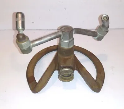 Vintage Sears Craftsman Cast Iron Rotary Lawn Sprinkler 2 Adjustable Heads • $17.95