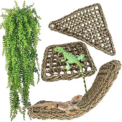 Reptile HammockLarge Lizard LoungerBearded Dragon Tank Accessories Natural Se... • $28.16