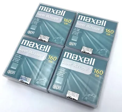 Lot Of 4 NEW Maxell Super DLT Tape I 160GB Data 1/2  Cartridges 183700 - Sealed • $20.99