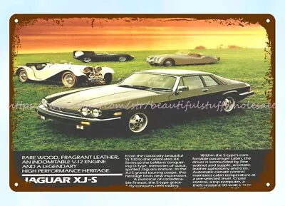 1987 Jaguar XJ-S Car Auto Metal Tin Sign Cafe Pub Metal Wall Art Decor • $18.89