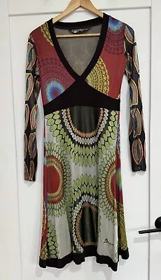 DESIGUAL Long Sleeve Print Dress Sz XL ( Small Make? ) • $40