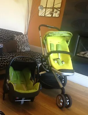 £69 • Buy Quinny Buzz-3 Travel System Single Seat Stroller In Lime Green (Sulphur)