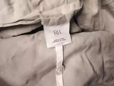 RH Linen/Cotton King Button Closure Duvet Cover StoneWashed Color: Natural • $79