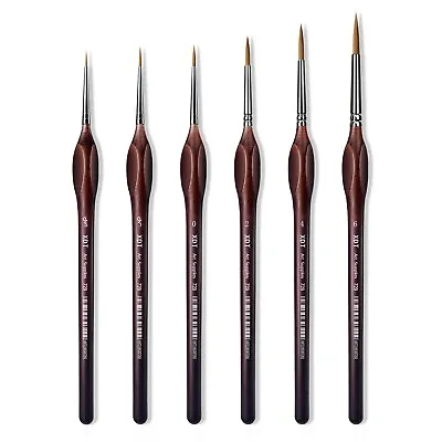 XDT#729-2 Micro Fine Tip Art Brush Set 6Pc #5/0#3/0#0#2#4#6 Nail Model Craft • $9.99