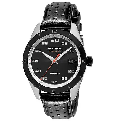 Montblanc TIME WALKER Men's Black Automatic Ref. 116061 Watch Brand • $1200