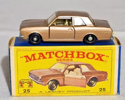 NEW Matchbox No 25 Ford Cortina With Original Box Made In England By Lesney • $14.50