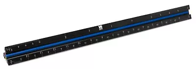 WEN ME333R 12  Aluminum Triangular Architect Ruler Laser-Etched Imperial Scales • $10.36