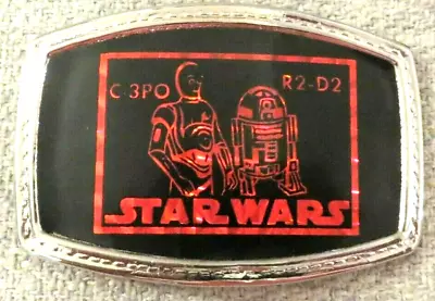 NOS - Vintage 1970s STAR WARS C-3P0 & R2-D2 Belt Buckle - Not Pacifica C3PO R2D2 • $30