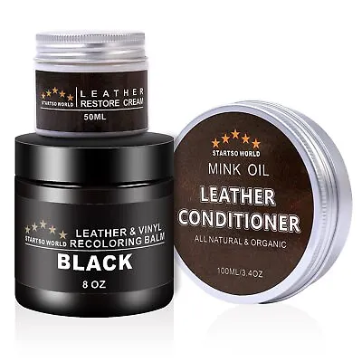 Leather Recoloring Balm Mink Oil Leather Filler Black Leather Repair Kit For Res • $33.70