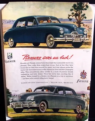 Vintage 1947 Kaiser-Frazer Print Ad Flagship Automobile FC Car Art • $6