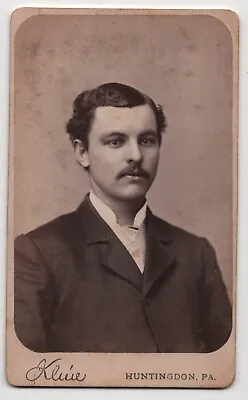 ANTIQUE CDV CIRCA 1870s HANDSOME MAN WITH MUSTACHE HUNTINGDON PENNSYLVANIA KLINE • $12.99